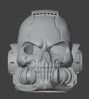 Grim Dark Future Skull Helmet Chaplain