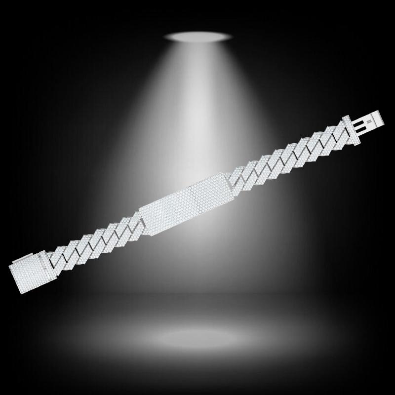 JEWELLERY TYPE: DIAMOND PRONG LINK CUBAN BRACELET