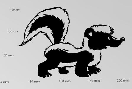 Wall tattoo small skunk