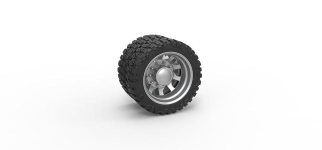 Diecast Rear semi wheel for pickup Version 18 Scale 1:25
