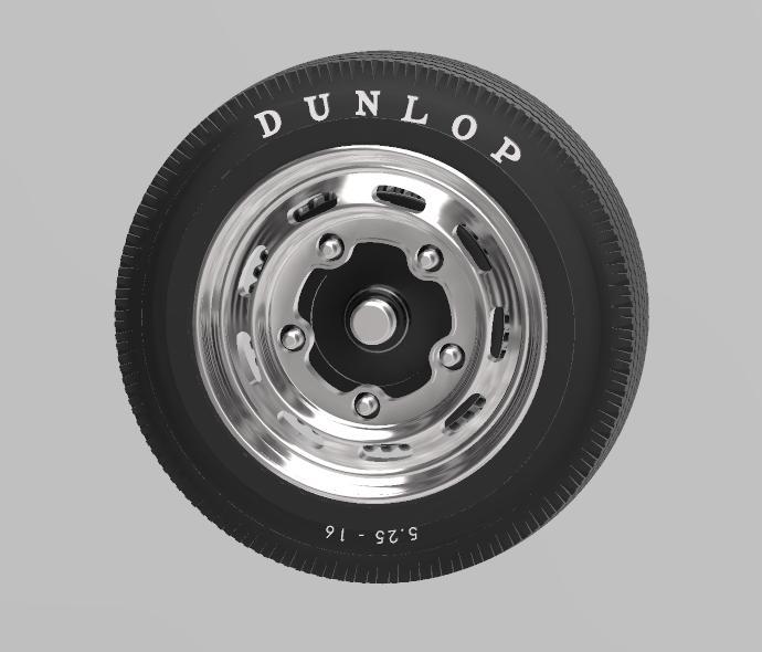 Porsche/VW 16'' wheel with brake drum and Dunlop Tire