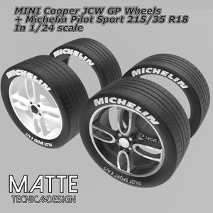 MINI Cooper John Cooper Works GP Wheel and Tire for 1/24 scale autos