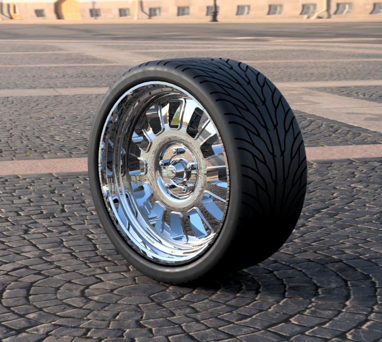 12 slot rims 20 inch 1/24 scale.