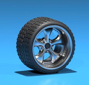 VSKF Chrome Rim Style Wheels Set for 1:64 Scale