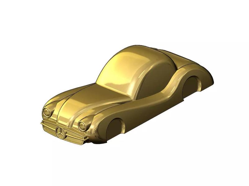 Mercedes grille 1952 Jaguar XK 120 FHC Coupe car sculpture