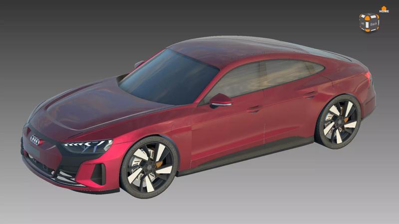 Audi Etron GT 2022 - 3D Model - Fbx - Obj