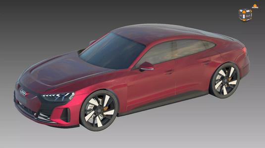 Audi Etron GT 2022 - 3D Model - Fbx - Obj