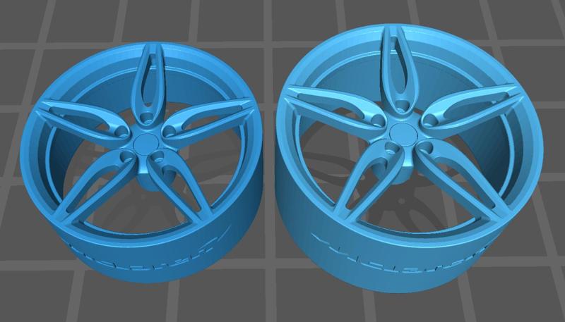 McLaren 570S 570GT 19/20 inch wheels 1/24 Scale For Revell Kit