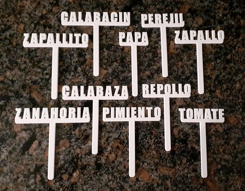 VEGETABLE GARDEN SORTER. LABELS GARDEN. PLANT NAMES. TAGS VEGETABLES. TAG ALMACIGOS.