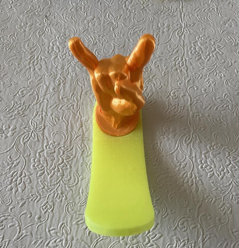 ROCK ON! desk rocker.Sign of the horns