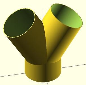 Parametric 100mm Y-Piece