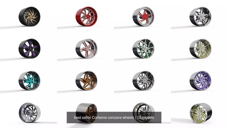 best seller Corleone concave wheels 3D Model Collection