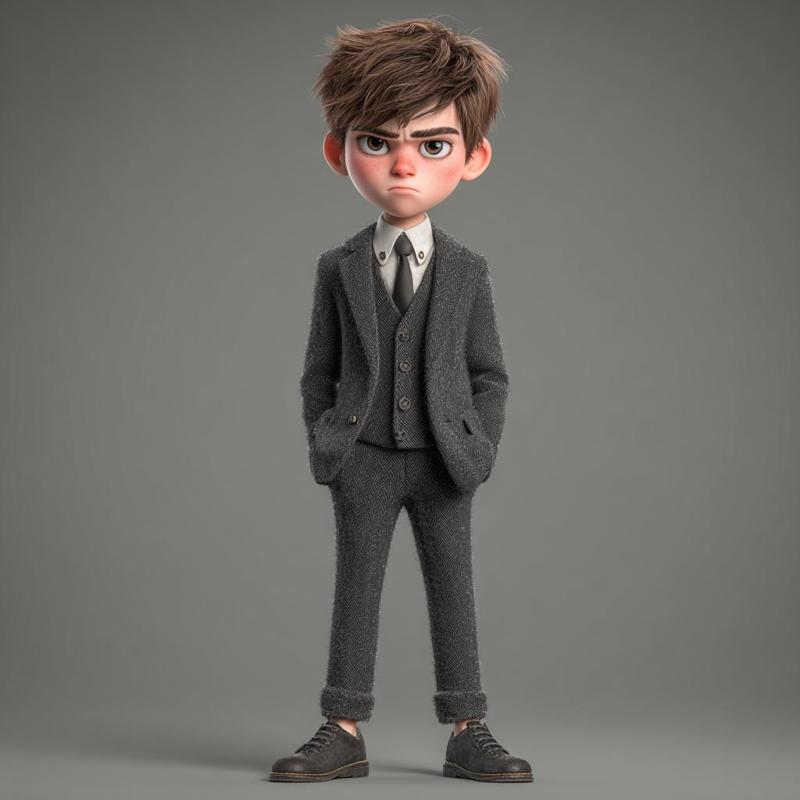 🧚♂️👔Chibi Peter Pan – Playful 3D Printable Figure in Stylish Office Suit (One-Piece STL)