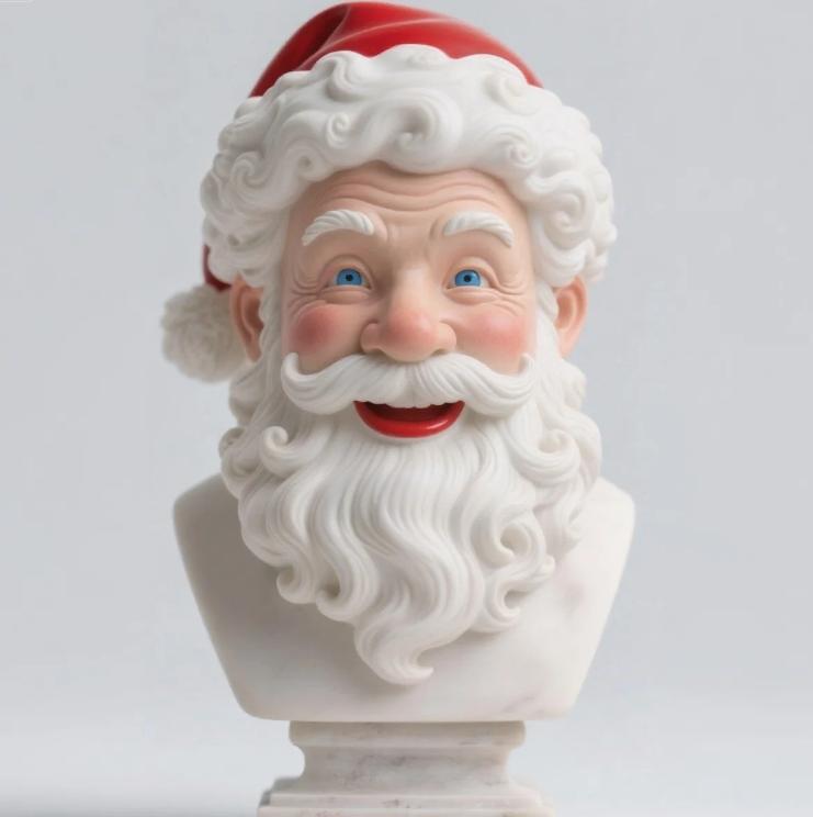 Santa Claus Bust Sculpture