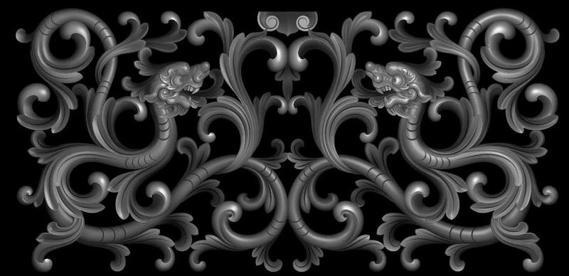 3d model of flowers and leaves