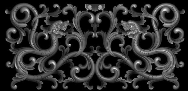 3d model of flowers and leaves