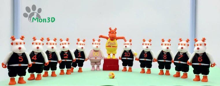 ARTICULATED TOY REINDEER SOCCER TEAM, ARTICULATED CHRISTMAS CUTE REINDEER ORNAMENT BY MON3D, ARTICULATED TOYS, KEYCHAINS, MEANINGFUL GIFT, FUNNY GIFT, CHRISTMAS GIFT