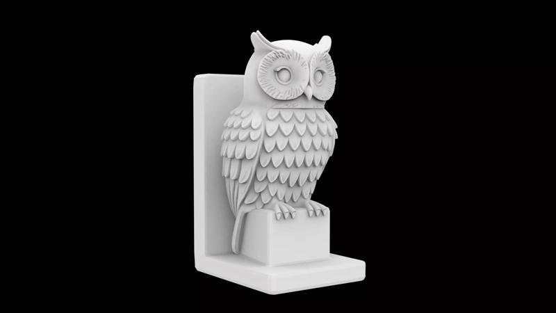 Literary Owl Bookend Wise Animal Book Support