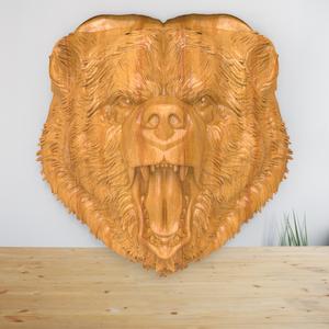 Bear Head - STL File For CNC Wood Carving, Cnc Router Files