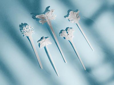 Resin Hair Stick, 3d Stl Print Hair Pin Files, One Piece Hair Stick, Fantasy Hair Pin Models, STL Digital File, Hair Rolling Pin