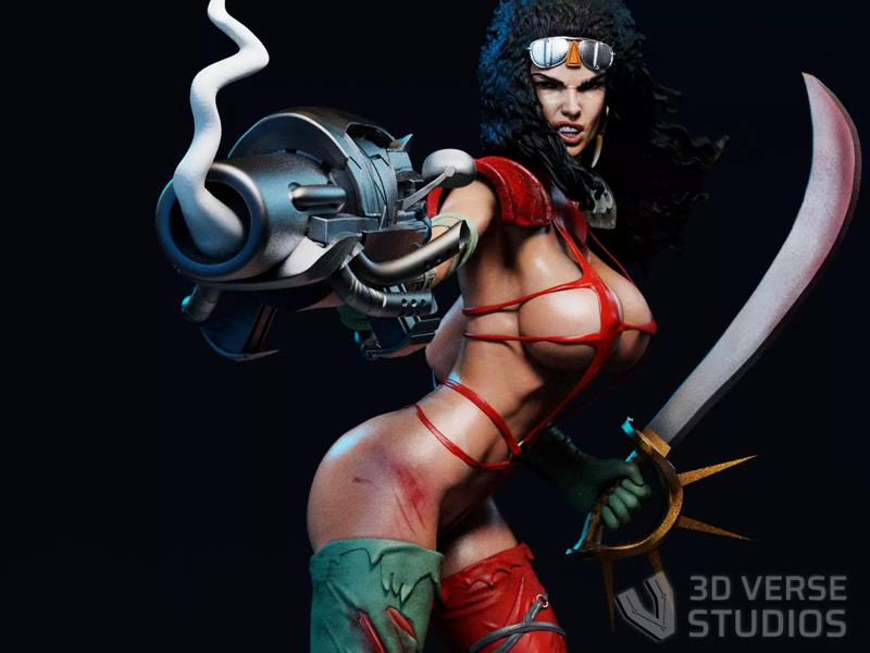 Julie Strain - Heavy metal  3D Print