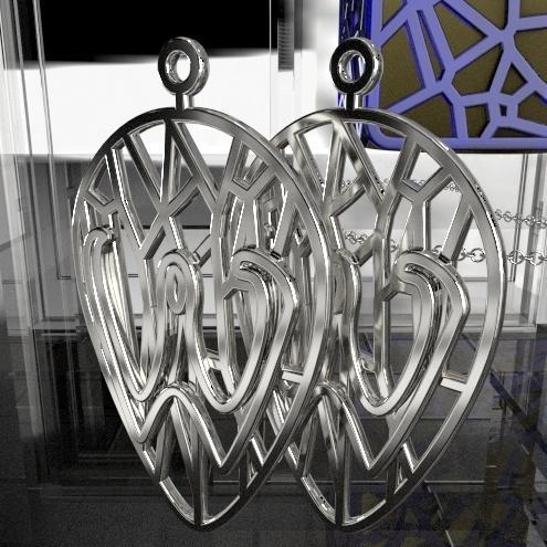Persoanlised Inkscape Voronoi Earring