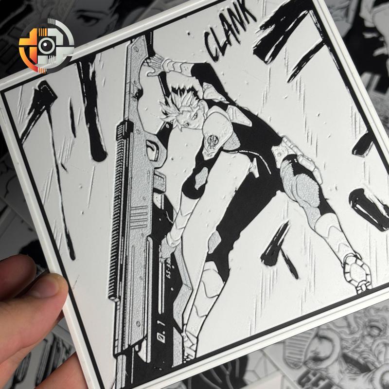 GEN NARUMI | KAIJU NO. 8 - WALL ART - DESK DECORATION - HUEFORGEENTHUSIAST - MANGA PANEL