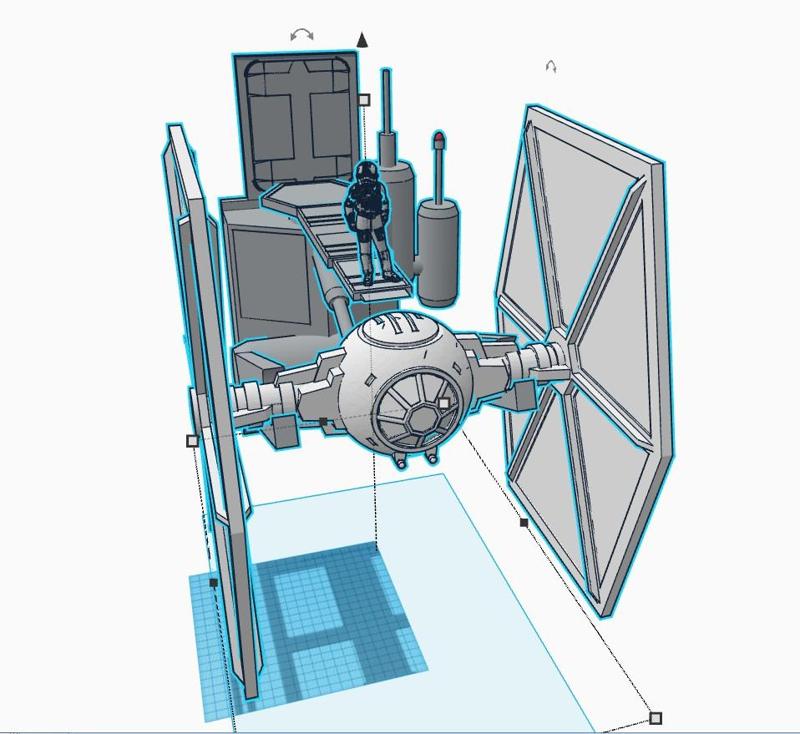 Hasbro TVC Imperial Tie Fighter Gantry for hanging on the wall