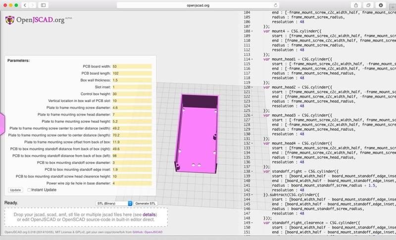 LiteArm / uArm control electronics box for MicroView + ESP8266 (ESP-01) board