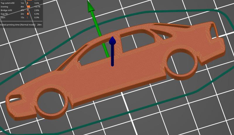 Volvo S80 side silhouette key