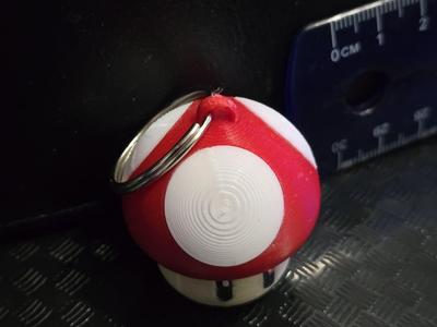 Power-up Mushroom Keychain Container