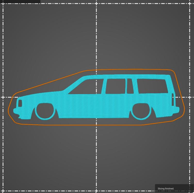 Volvo 740 760 Turbo Station Wagon Estate key silhouette