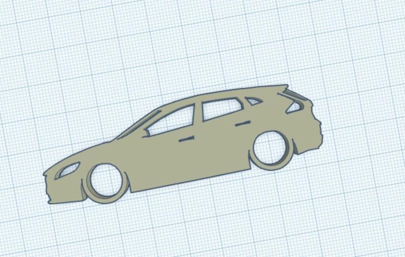 Volvo V40 / V40 Cross Country Silhouette Keyring