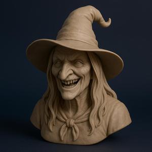 Witch Bust – Halloween 3D Print Model
