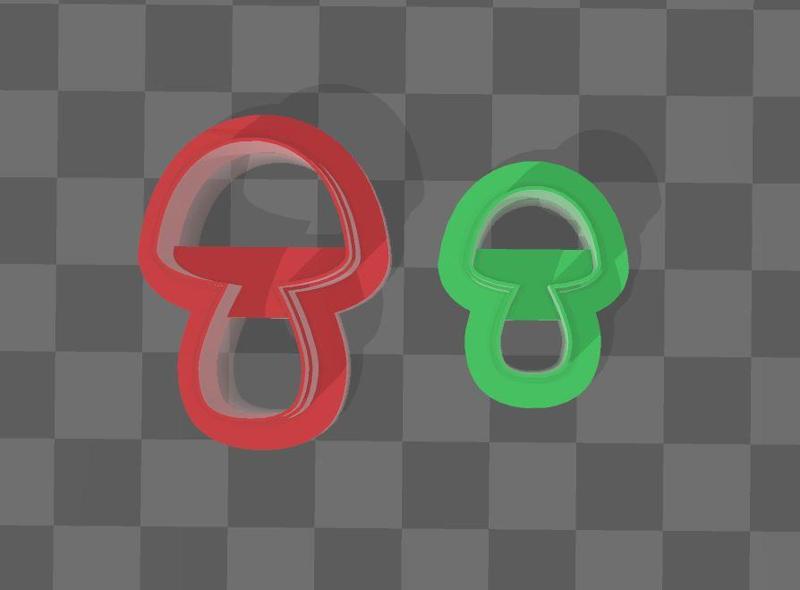 Cutter for clay with mushroom shape