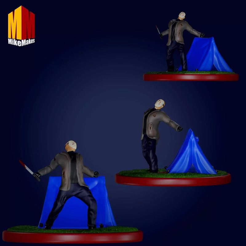 Jason Voorhees campsite diorama