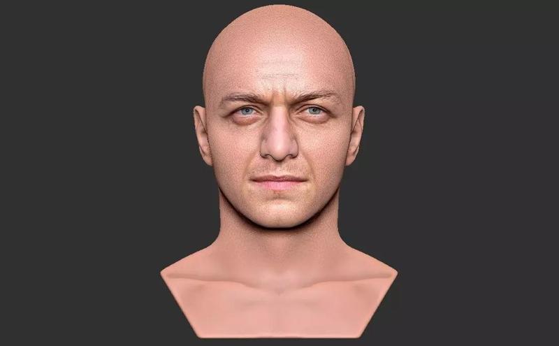 James McAvoy bust for full color 3D printing