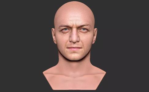 James McAvoy bust for full color 3D printing