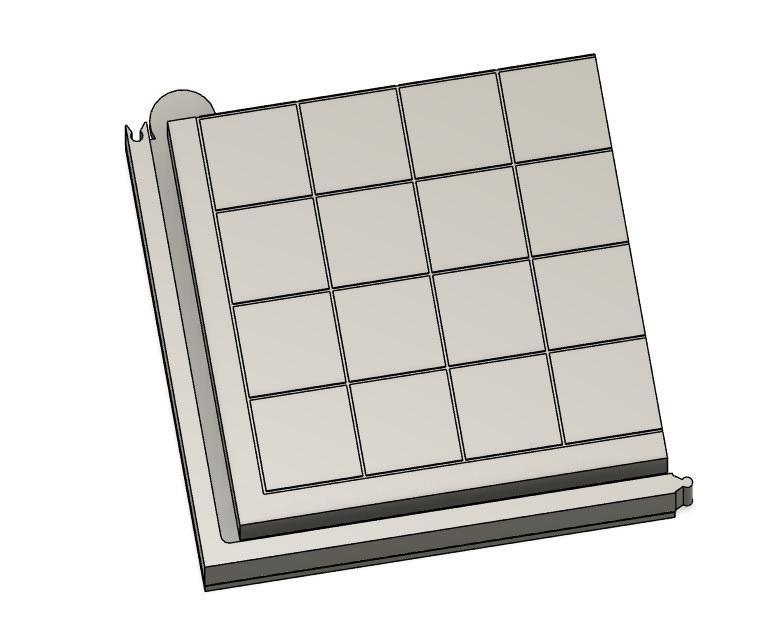 chessboard 3d printed mold for silicon mold 4 part