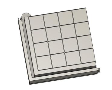 chessboard 3d printed mold for silicon mold 4 part