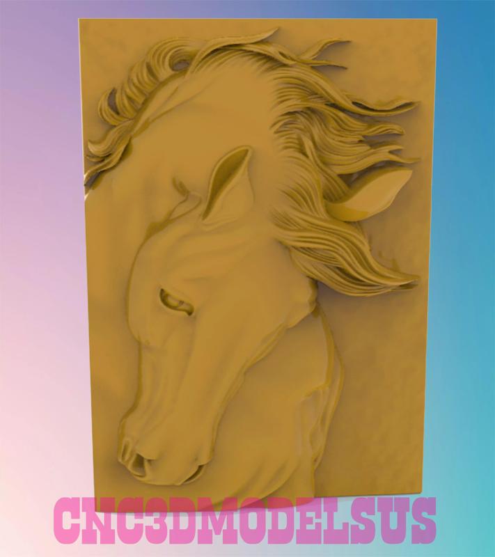 Horse head panel 3D MODEL STL FILE FOR CNC ROUTER LASER