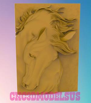 Horse head panel 3D MODEL STL FILE FOR CNC ROUTER LASER