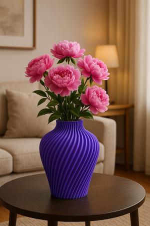 Spiral Elegance Vase 3D Print STL File – Instant Digital Download for Home Decor