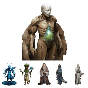 Mystic Realms Collection - Fantasy Characters and Elemental Golem