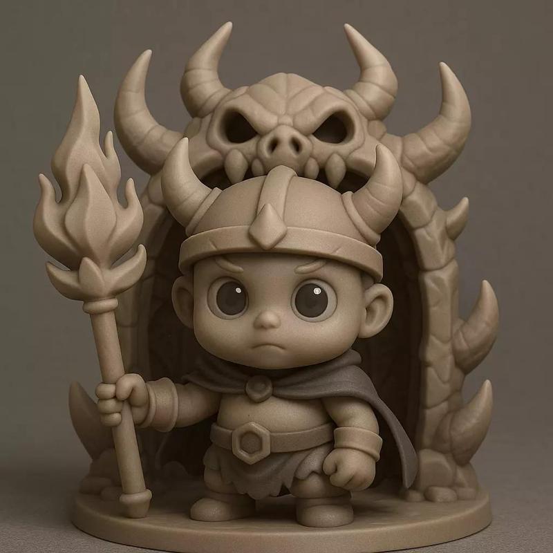 Hell Baby Guard  Chibi Fantasy Figurine for 3D Print