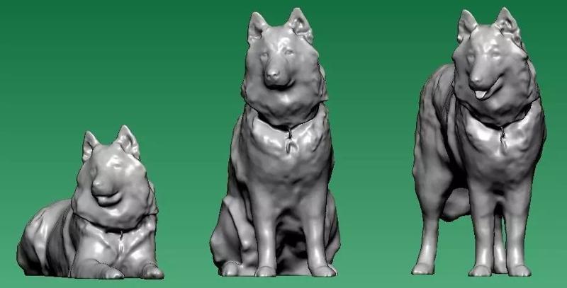 Husky dogs - statue - 3D print