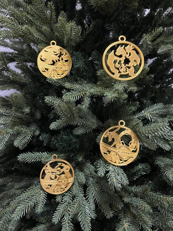 POKEMON CHRISTMAS SPHERES PACK - RAYQUAZA, CHARMANDER, UMBREON, GENGAR