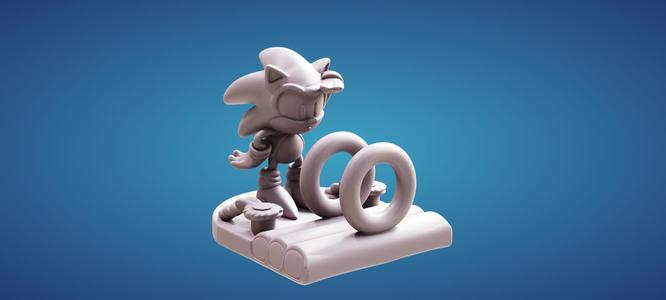Sonic the Hedgehog - 3D Fan Art Figure