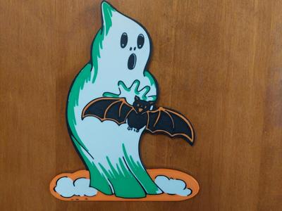Vintage Halloween Ghost Wall Decoration