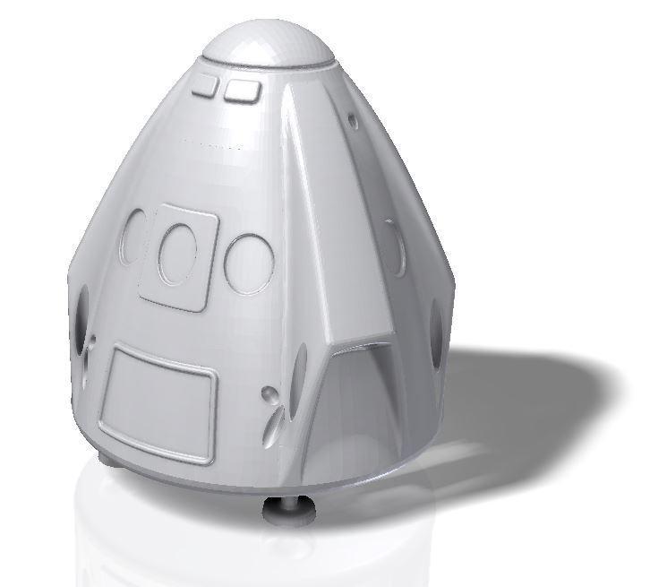 Dragon V2 Capsule with landing legs